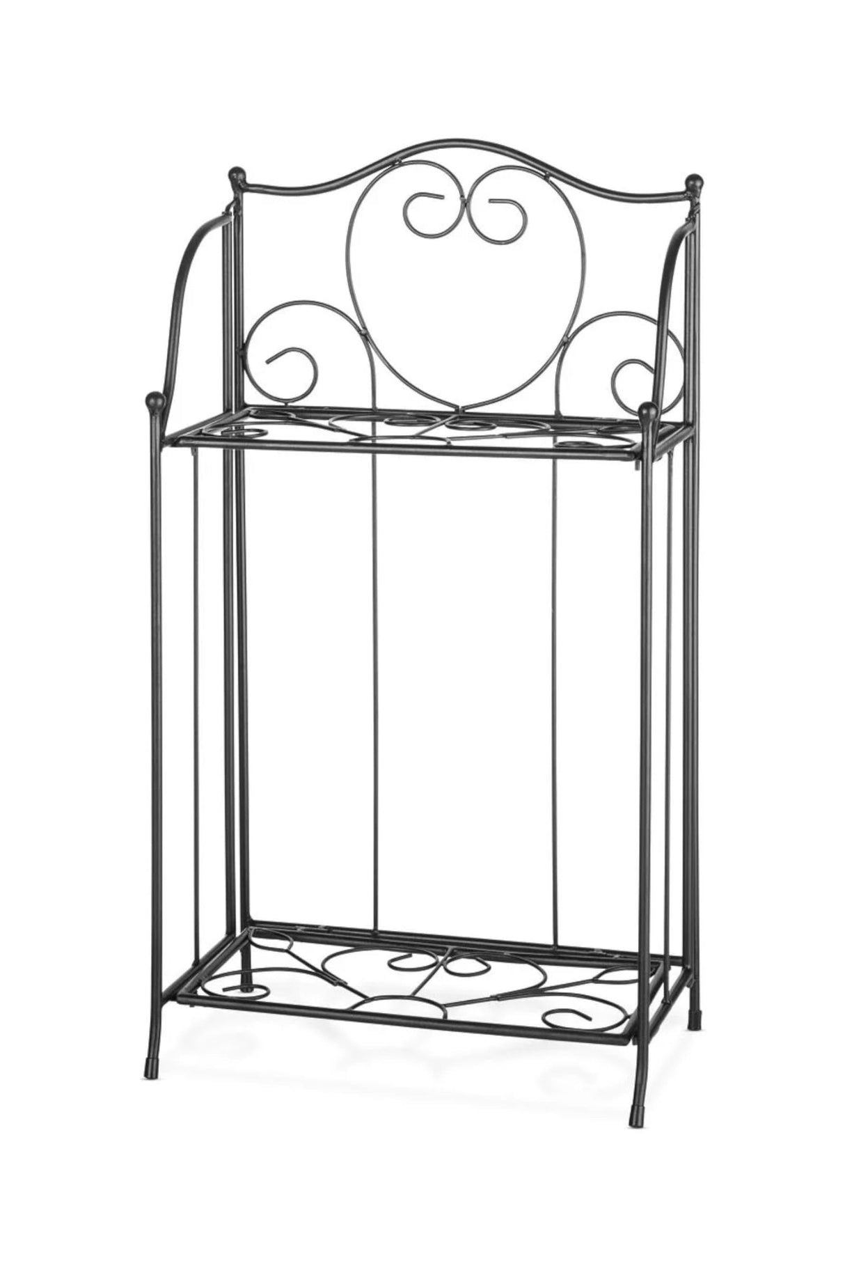 Generisch Livarno Home Metal Plant Table in black, perfect for outdoor use