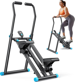 MERACH Upgraded Stair Stepper Exercise Machine with adjustable resistance and foldable design