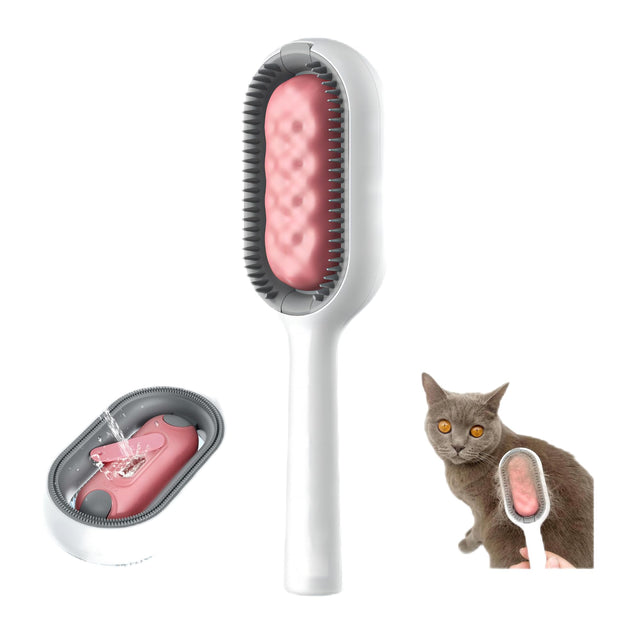 E&E Bestlife multifunction water infused pet hair brush in pink, designed for effective grooming of dogs and cats.