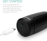 Navaris Rechargeable Pet Nail Trimmer - electric claw grinder for cats, dogs, rabbits, and birds