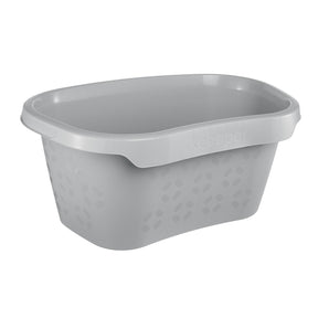 keeeper Laundry Basket in Nordic Grey with ergonomic hip support and sturdy handles