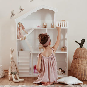 WUHUHAI Dollhouse Bookcase featuring 3 tiers and colorful design for kids' rooms