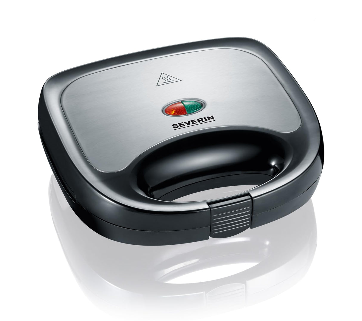 Severin Sandwich Maker SA2969 in black and brushed stainless steel with non-stick plates