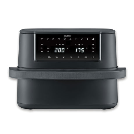 SEVERIN Black Line Flex FR 2490 Hot Air Fryer with dual cooking zones and modern design