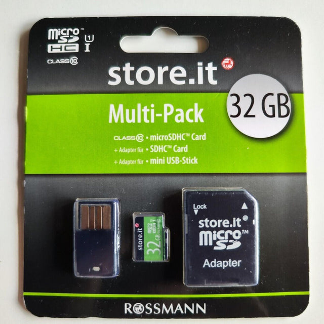 Store.It Multi-Pack 32GB MicroSDXC - 3-in-1 Adapter