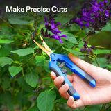 VIVOSUN Curved Gardening Scissors - Titanium Coated 6.5 Inch Hand Pruner