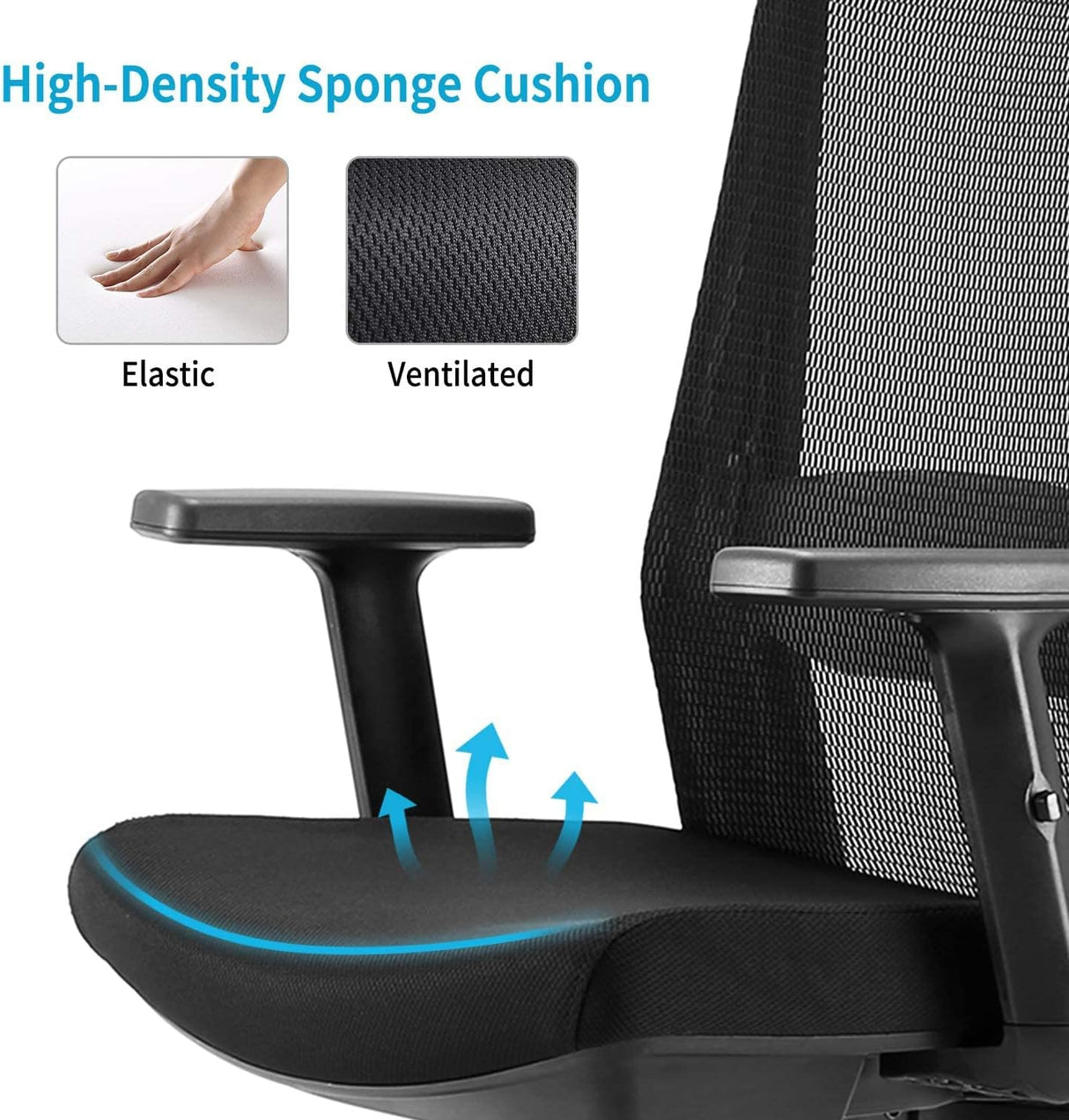 SIHOO Ergonomic Office Chair - Black with Adjustable Lumbar Support