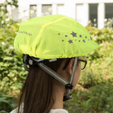 kwmobile Bicycle Helmet Cover - Waterproof Reflective Stars