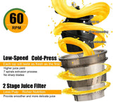 COSTWAY Slow Masticating Juicer - Cold Press, Quiet Motor