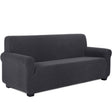 TIANSHU Stretchy Sofa Cover in Grey, designed for 3-seat sofas, showcasing its elastic fit and protective features.