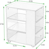 Soges Mobile Printer Stand File Cabinet - White