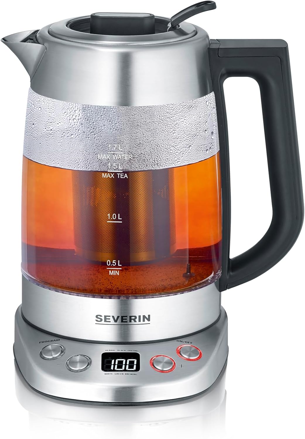 SEVERIN Glass Tea & Kettle Deluxe WK 3480 - 1.7L with Temperature Control