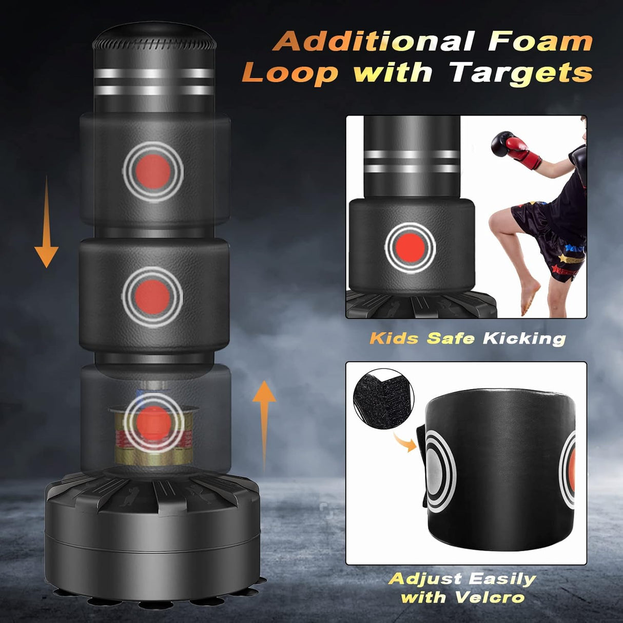 Kitopa Free Standing Punching Bag - 178cm with Suction Base