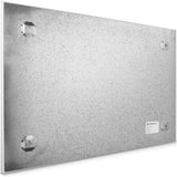 Navaris Magnetic Glass Memo Board - Wood Look Design