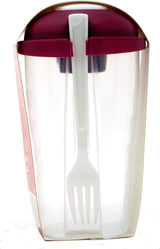 Ernesto Salad Food Pot - Built-in Fork & Dressing Container, 21cm x 11cm