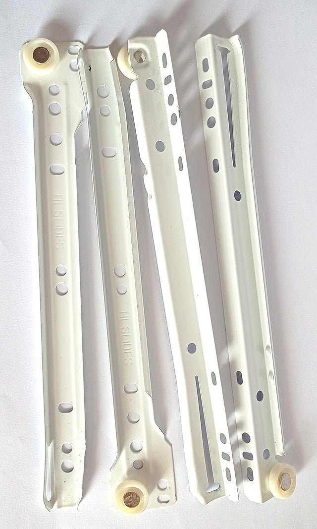 Generic Hardware 20-Inch Drawer Channel Slide Kit - Off-White Metal