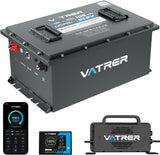 VATRER POWER 51.2V 105Ah LiFePO4 Golf Cart Battery - Smart 200A BMS