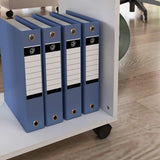 Soges Mobile Printer Stand File Cabinet - White