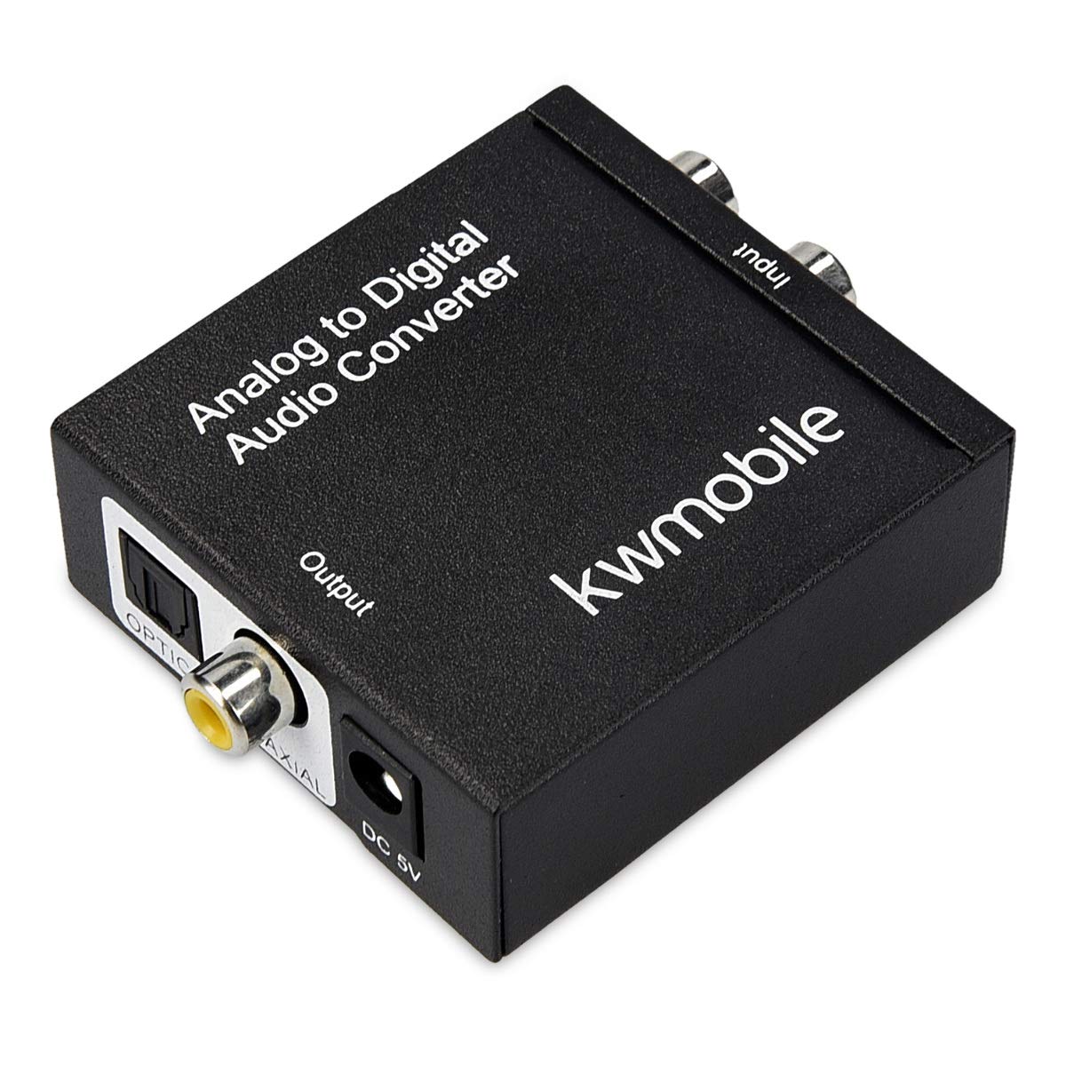 kwmobile Analog Digital Audio Converter with RCA and Toslink connections