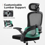 SIHOO M102C Ergonomic Office Chair - Black High Back with 3D Armrests and Lumbar Support