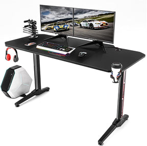 Waleaf Vitesse Gaming Desk with full mouse pad and T-shaped design