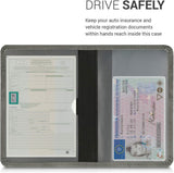kwmobile Registration & Insurance Holder Dandelion Love Dark Grey