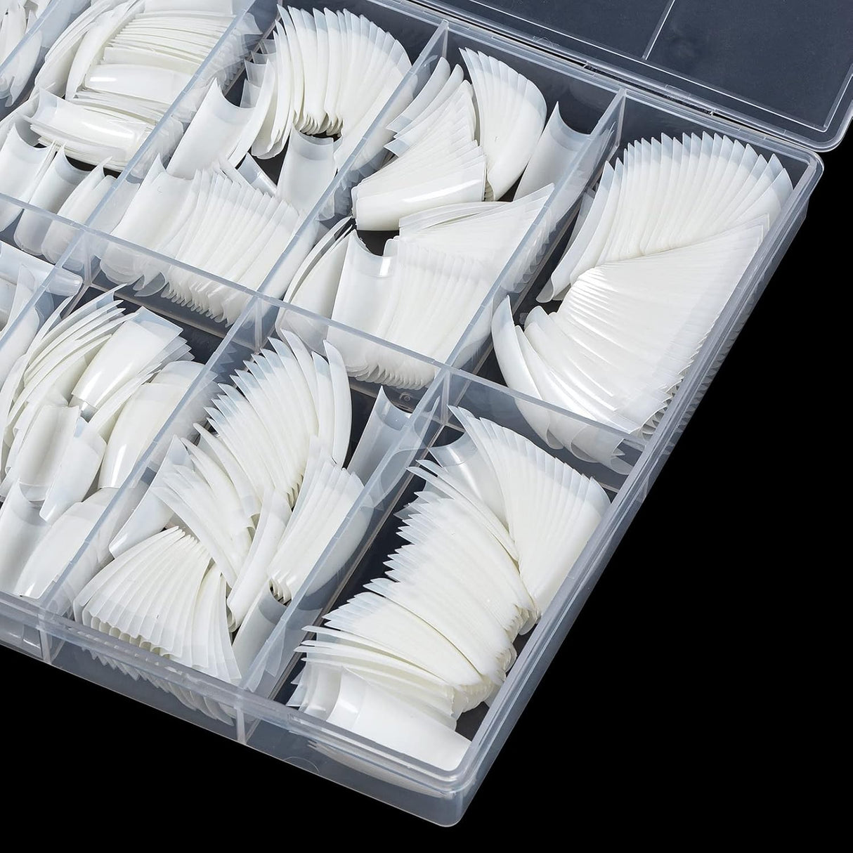 MELLIEX Natural Acrylic French False Nail Tips - 500 Pieces
