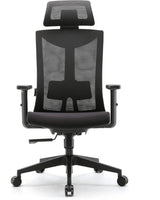 Umi Ergonomic Mesh Office Chair - Black with adjustable headrest and lumbar support