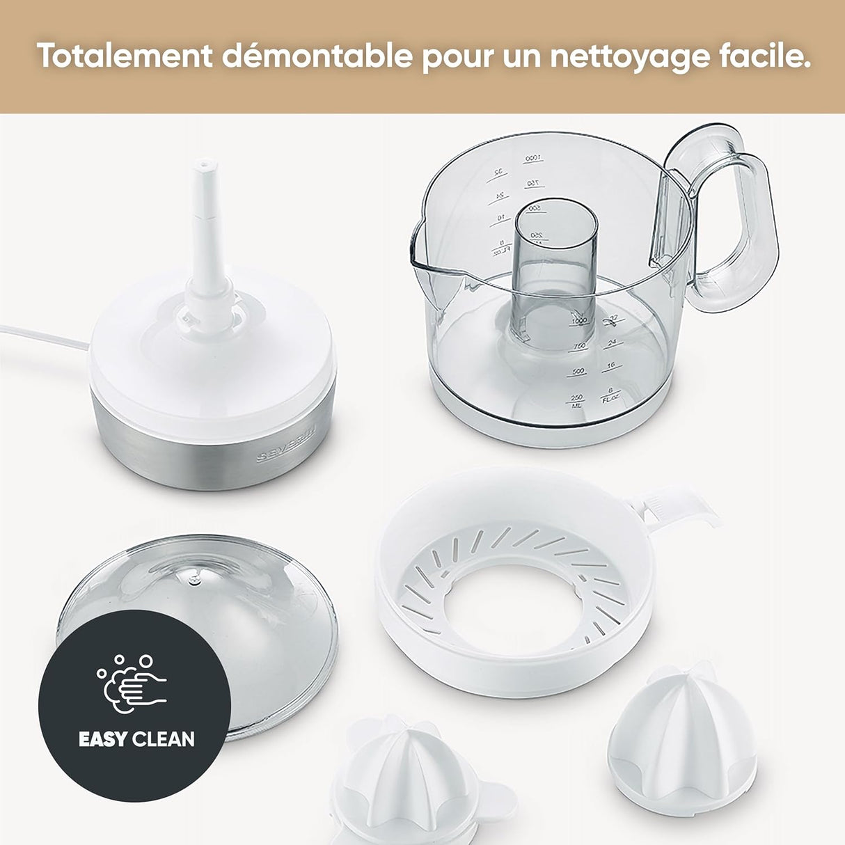 Severin Electric Citrus Juicer - 1L Tank, 40W, White