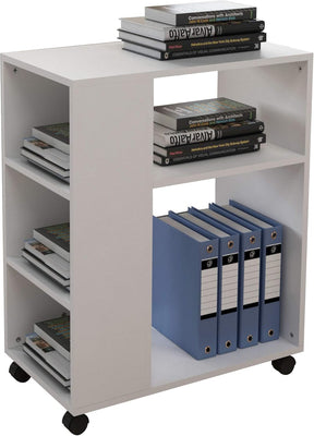 Soges Mobile Printer Stand File Cabinet - White