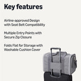 Amazon Basics Soft Pet Carrier - Grey, airline-approved and foldable