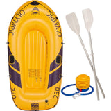 Happy People Olympic 230Er Unisex Adult Swimming Boat in yellow with paddles