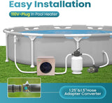ECOPOOLTECH EE35 Mini Pool Heater Heat Pump - 3.9 kW for Above Ground Pools