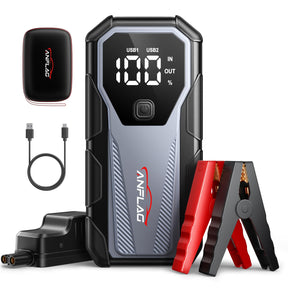 ANFLAG Car Jump Starter Power Bank with LED light and USB ports