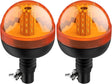 Justech 40 LED Amber Rotating Flash Warning Light - Flexible DIN Pole Mount