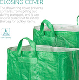 Navaris Reusable Garden Waste Bags - 66 Gallons, Pack of 3