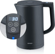 SEVERIN Cool-Touch Double-Walled Kettle - 1.7L Black with LED Temperature Feedback