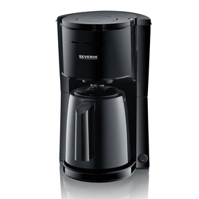 SEVERIN KA 9306 Filter Coffee Maker in black with thermal jug and water level indicator