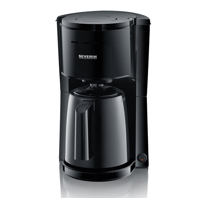 SEVERIN KA 9306 Filter Coffee Maker in black with thermal jug and water level indicator