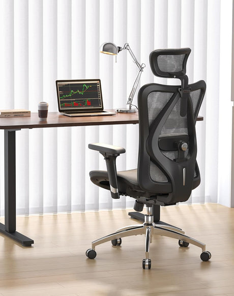 SIHOO M57 Ergonomic Mesh Office Chair - High Back with 3D Armrests and Lumbar Support