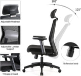 SIHOO Ergonomic Office Chair - Black with Adjustable Lumbar Support