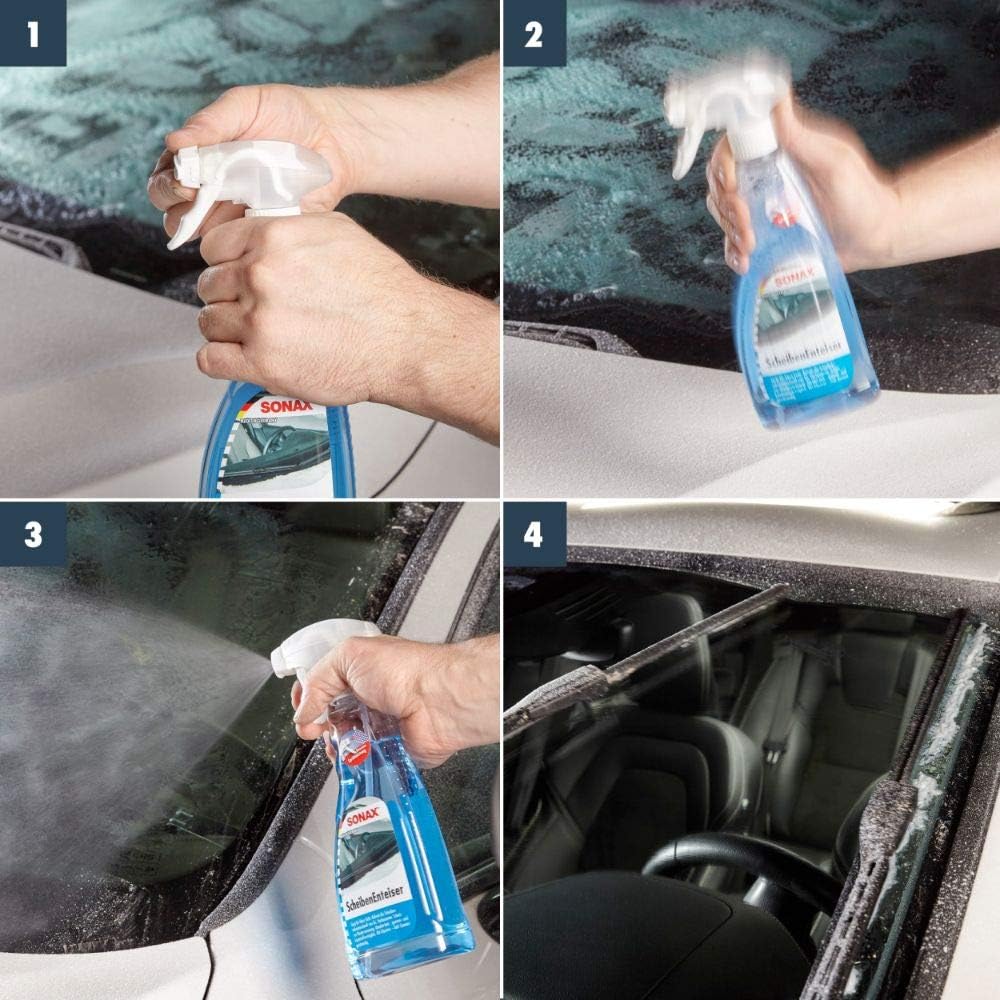 SONAX Window De-Icer 0.5 Liters - effective ice removal for clear windscreens
