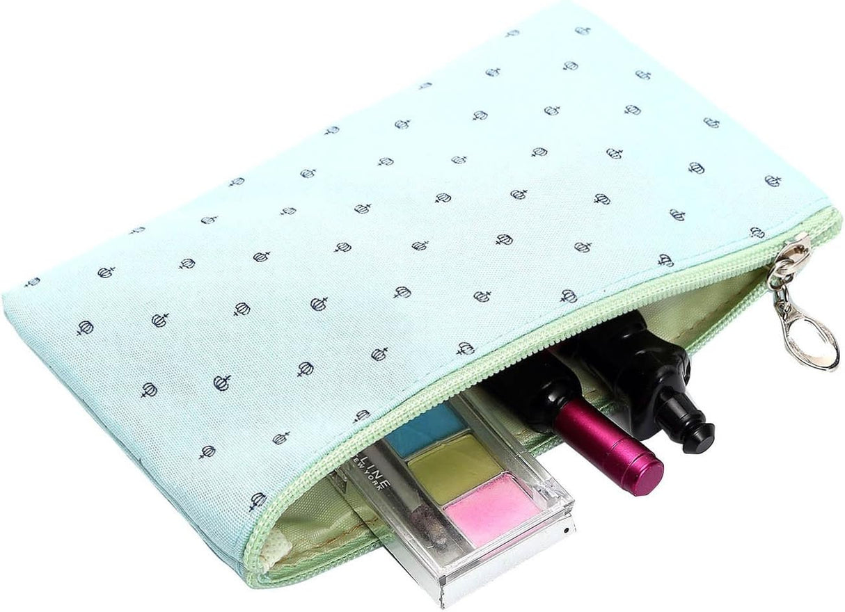 HOYOFO Portable Cosmetic Bags Set - Blue 3-piece for Travel