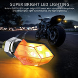 Justech 4PCS Micro LED Turn Signal Lights - Universal Waterproof Amber
