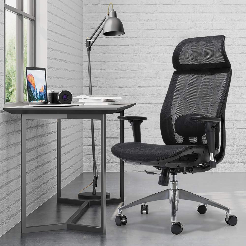 Umi Ergonomic Office Desk Chair - Adjustable Lumbar Support and 3D Arms
