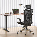SIHOO M57 Ergonomic Office Chair - Black with adjustable headrest and lumbar support