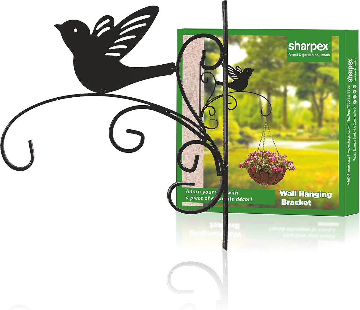 Sharpex Wall Mounted Metal Bracket - Black Metal