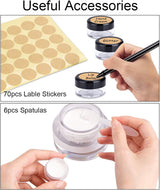 Unbranded 60 Pcs Clear Plastic Travel Cosmetic Jars - Black, 5g/5ml