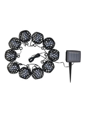 Livarno Home Solar Light Chain - Lattice Design with Amber Flame