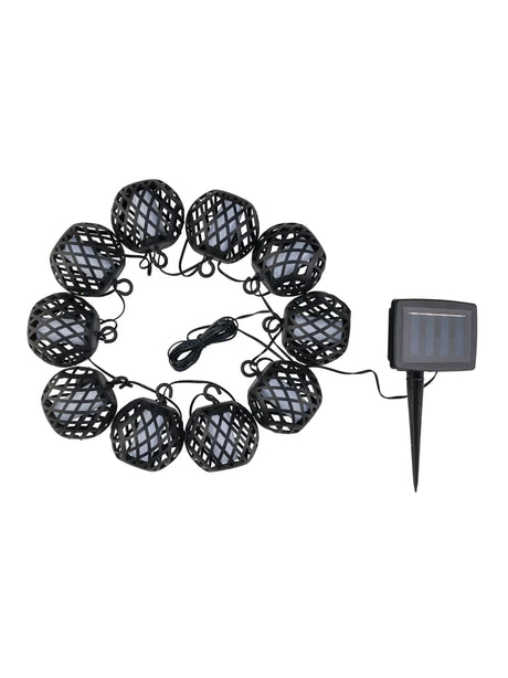Livarno Home Solar Light Chain - Lattice Design with Amber Flame